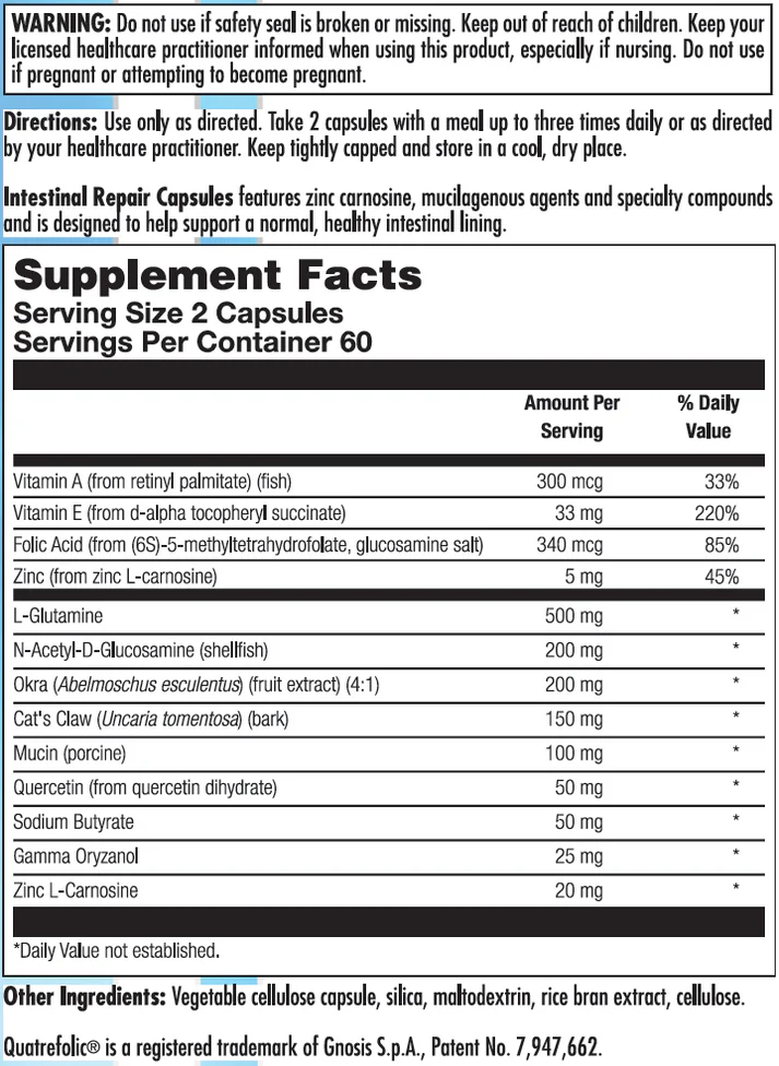 Intestinal Repair Capsules 120Capsules - Image 2