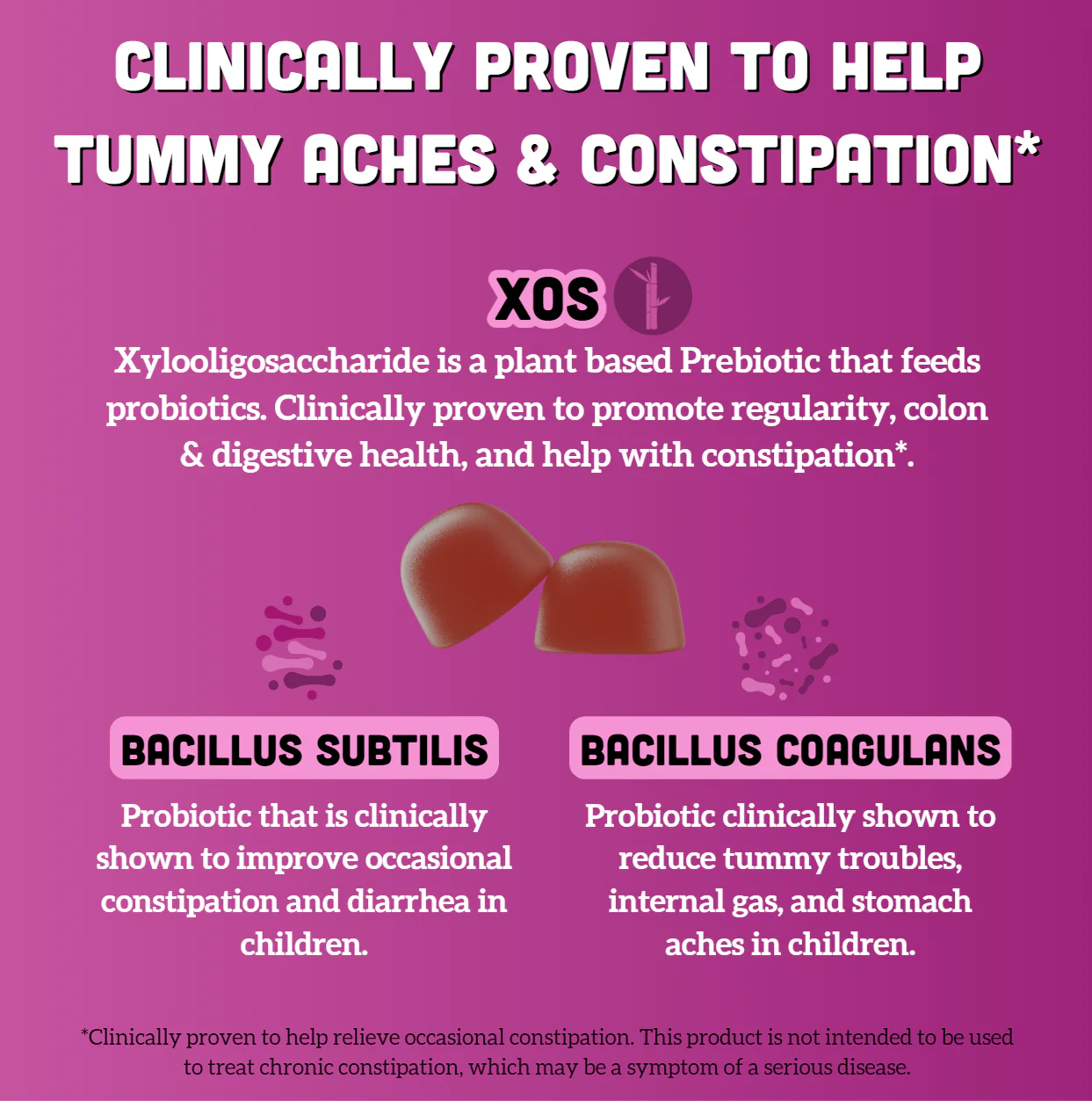Kids Prebiotic & Probiotic Gummies, Mixed Berry (120 ct) - Image 4