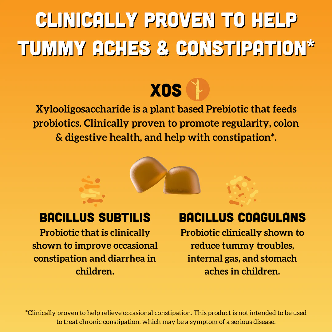 Kids Prebiotic & Probiotic Gummies, Peach Mango (60 ct) - Image 4