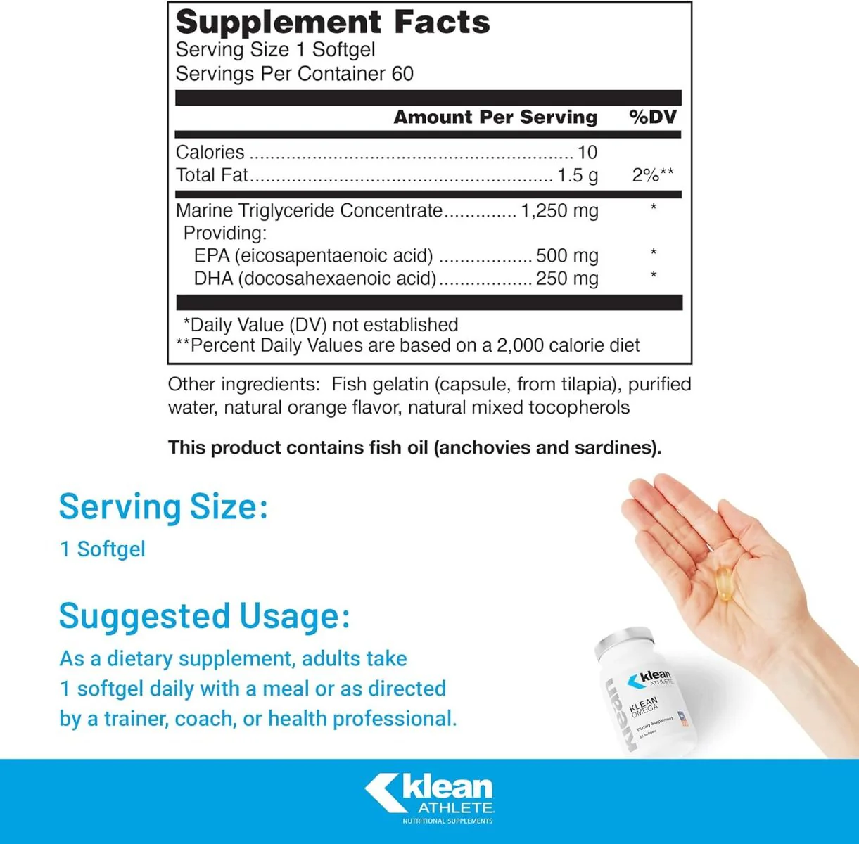 Klean Omega 60 Softgels - Image 2