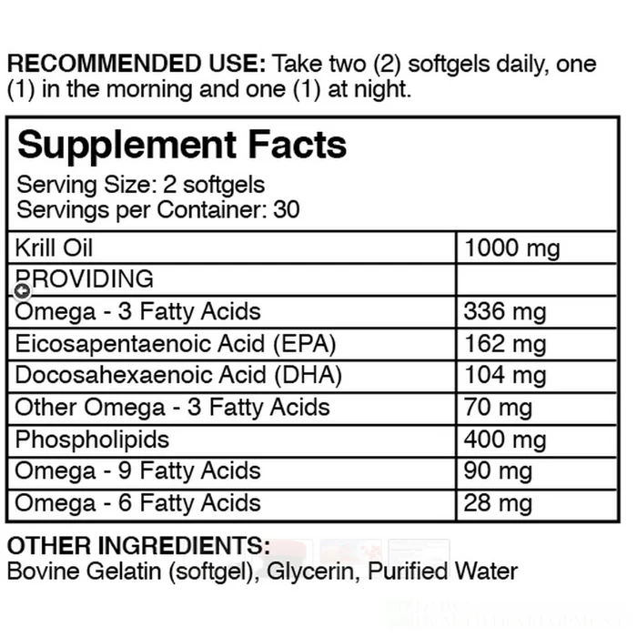 Krill Oil - 500 mg - 60 Softgels - Image 4