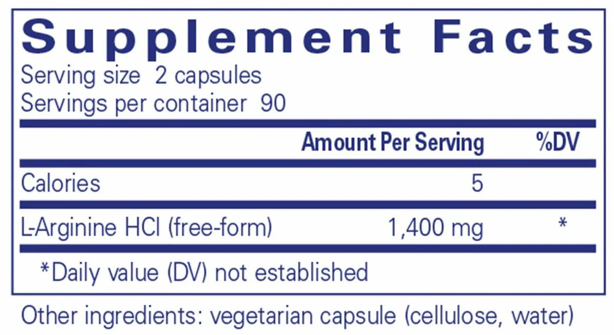 L-Arginine 750 MG 90 Veggie Caps - Image 2
