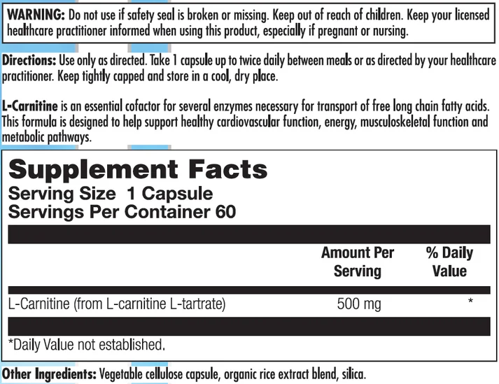 L-Carnitine 60Capsules - Image 2