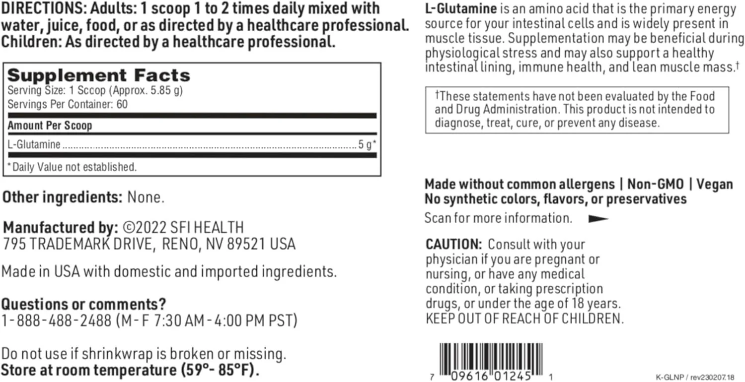 L-Glutamine 10.58 Oz (300g) Powder - Image 5