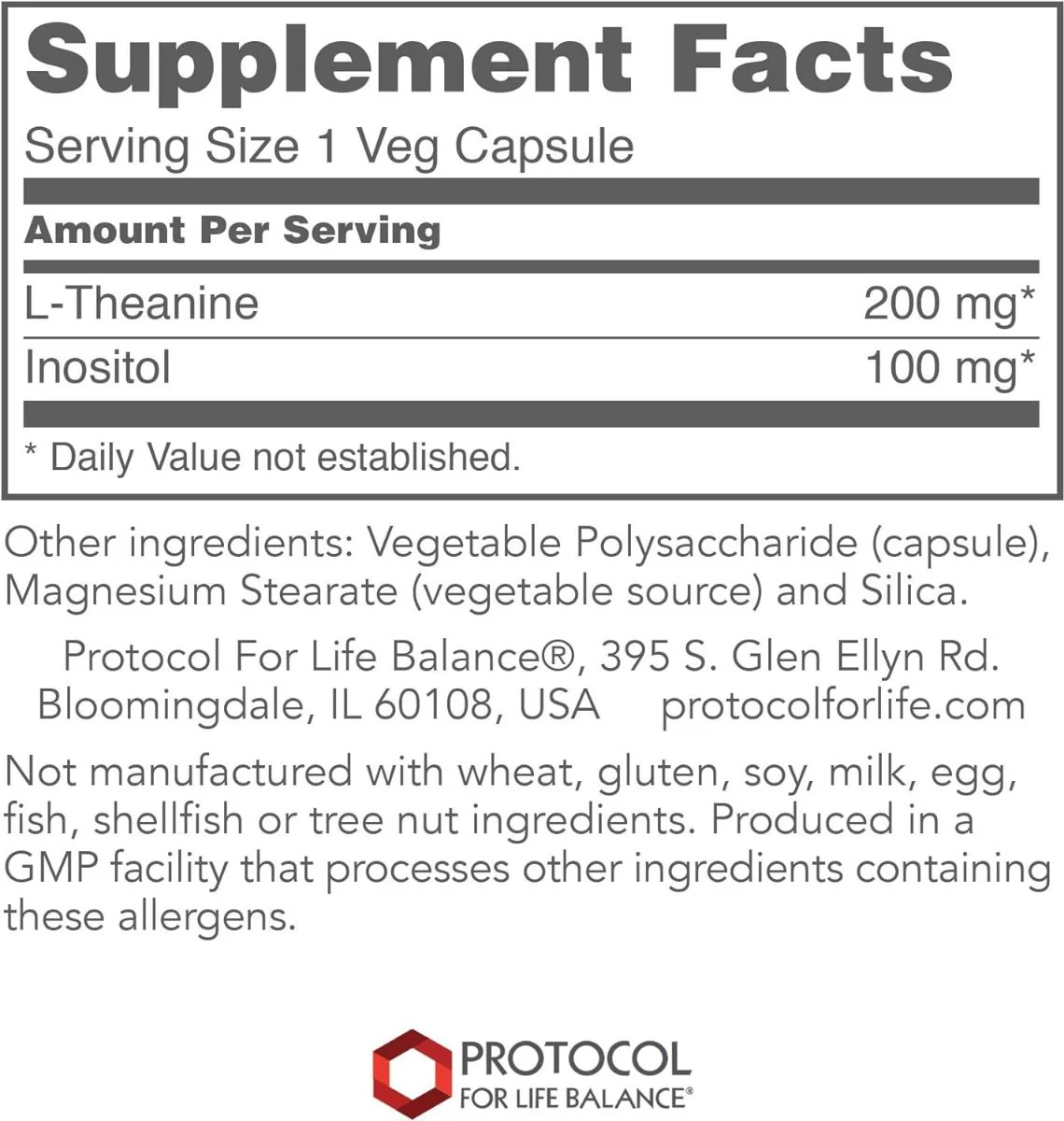 L-Theanine 200 MG 60 Vegan Capsules - Image 2
