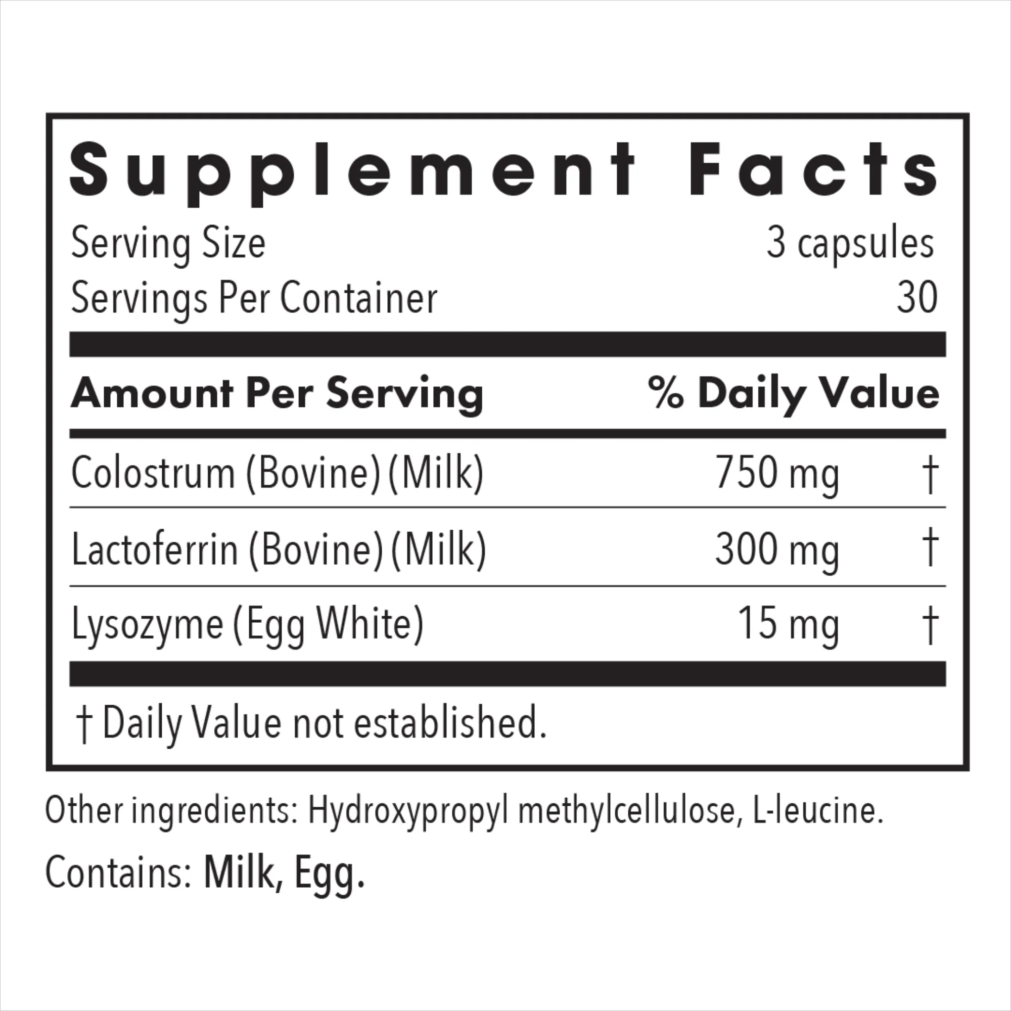 Laktoferrin With Colostrum 90Veggie Caps - Image 3