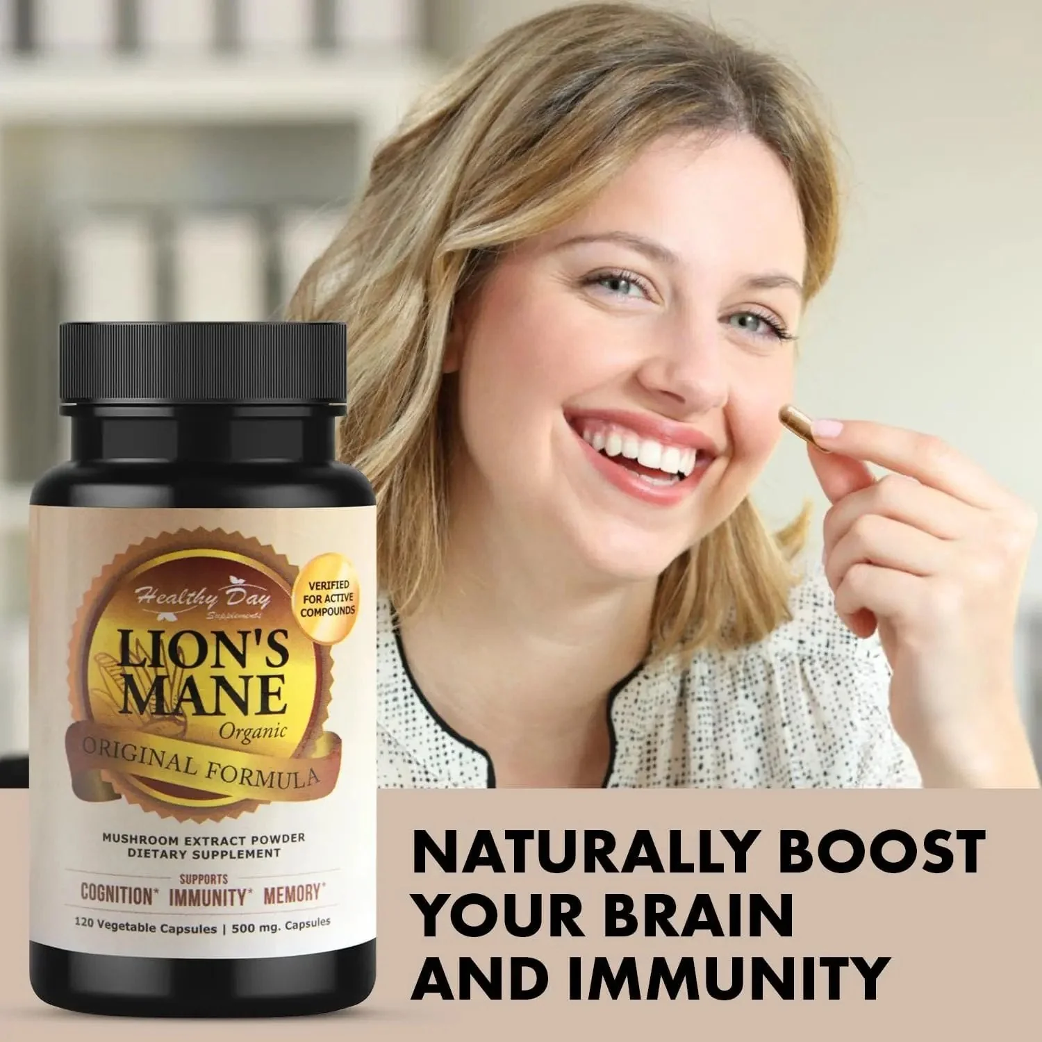 Lion’s Mane Mushroom Capsules – Supports Focus, Memory & Mental Clarity - Image 3