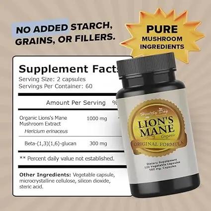 Lion’s Mane Mushroom Capsules – Supports Focus, Memory & Mental Clarity - Image 5