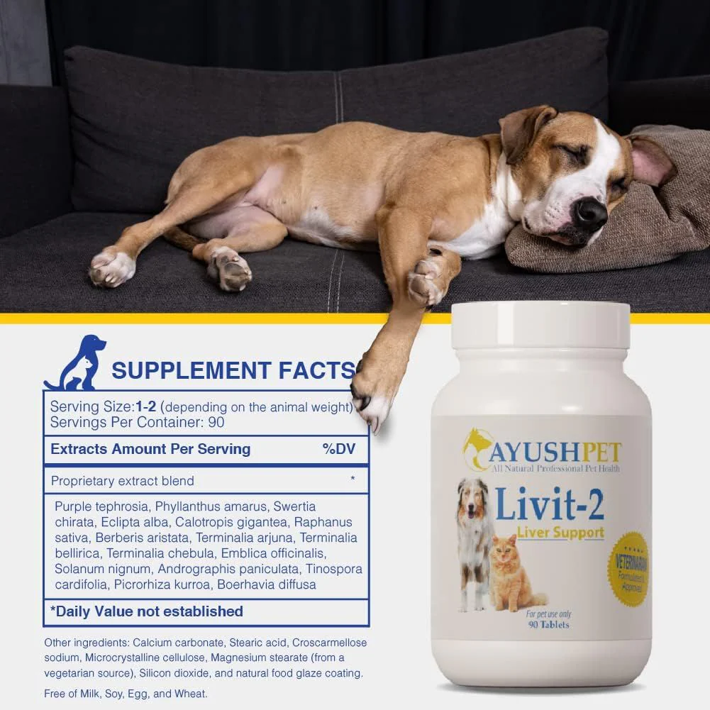 Liver Support Livit-2 Vet Care Product 90Tablets - Image 2