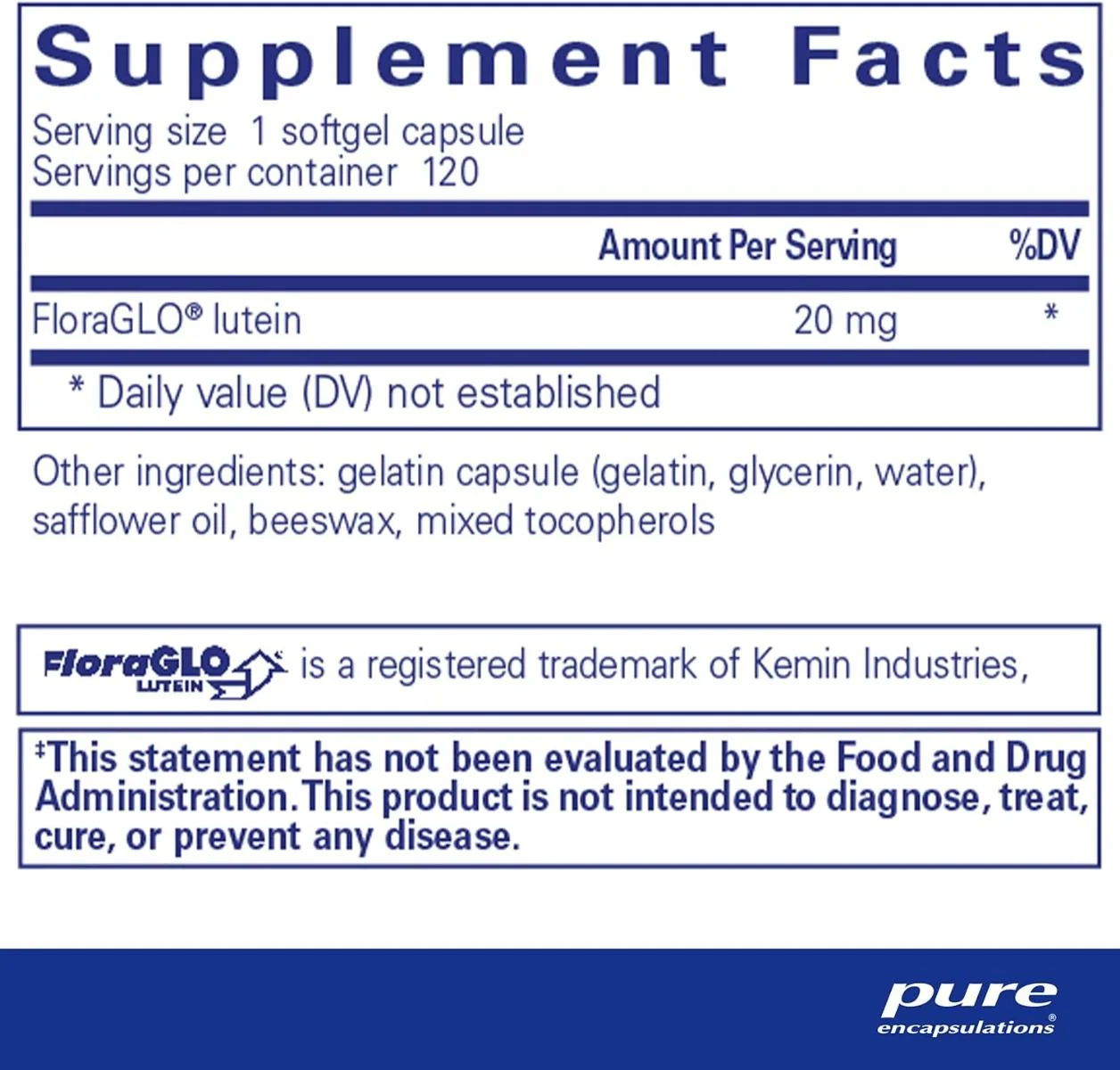 Lutein 20 MG 120 Softgels - Image 2