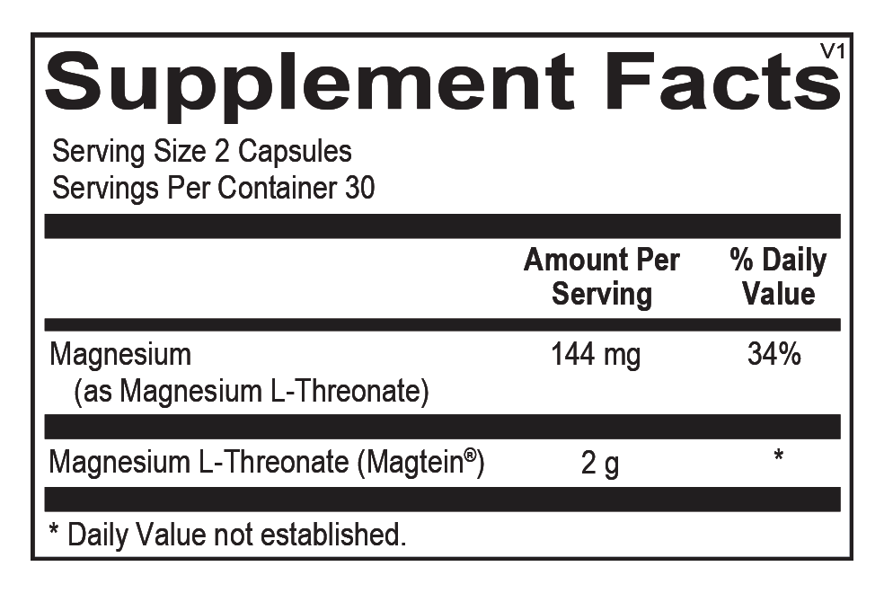 Mag Threonate 60 Capsules - Image 2