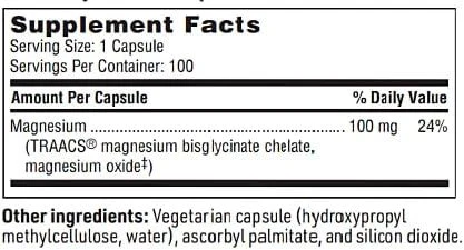 Magnesium Glycinate Complex 100 MG 100 Veggie Caps - Image 5