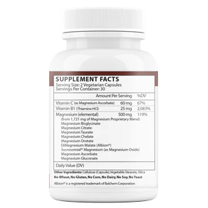Magnesium-9 Complex 60 Vegetarian Capsules - Image 3