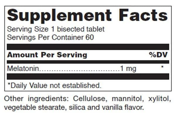 Melatonin 1 MG 60 Tablets - Image 2