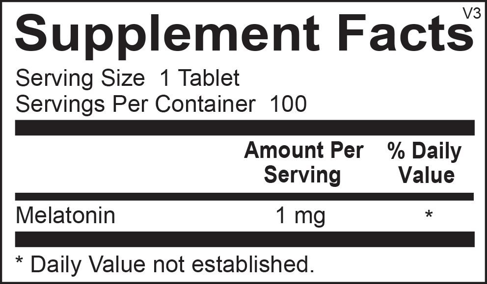 Melatonin 1 MG 100 Tablets - Image 2
