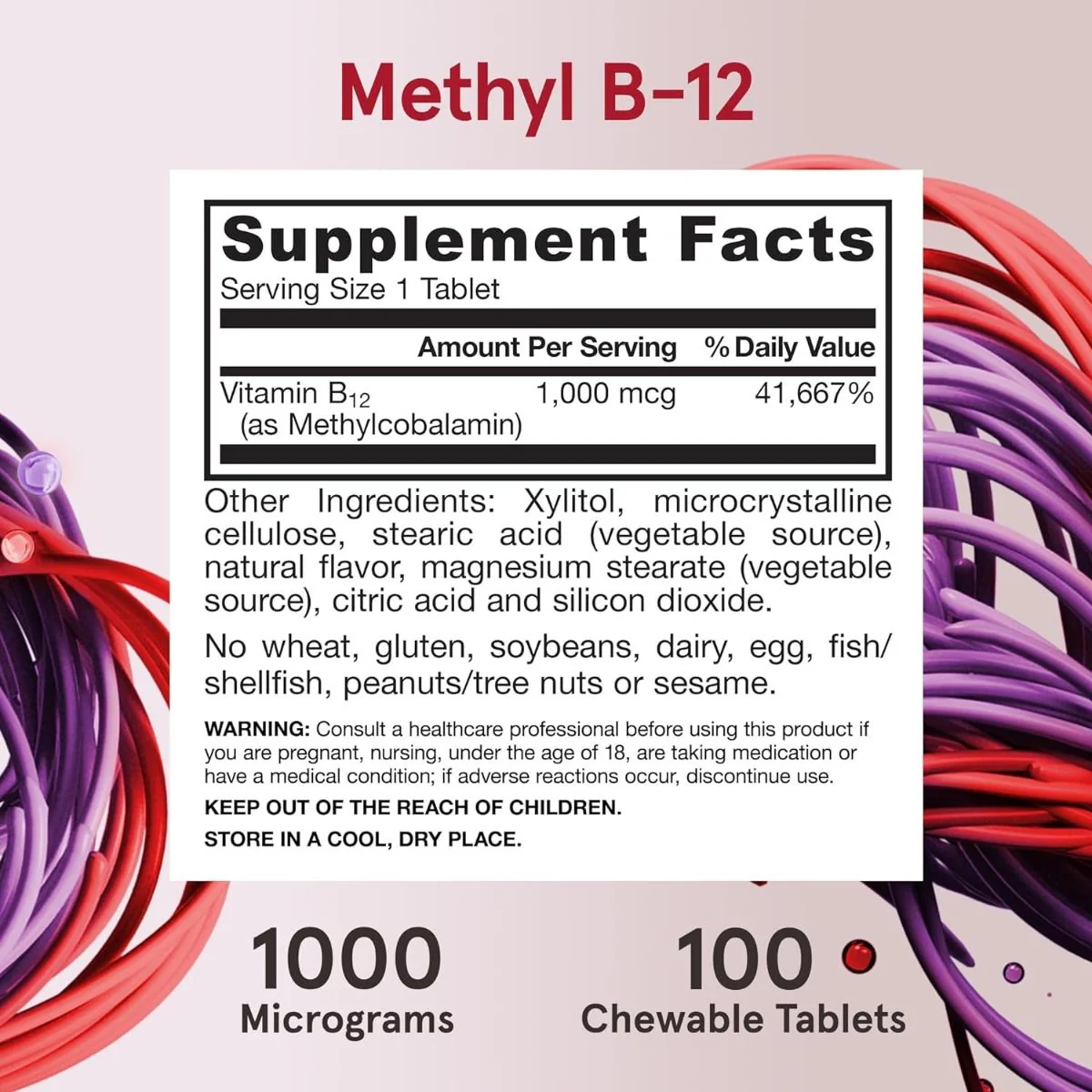 Methyl B-12 1000 MCG 100 Lozenges Lemon - Image 4