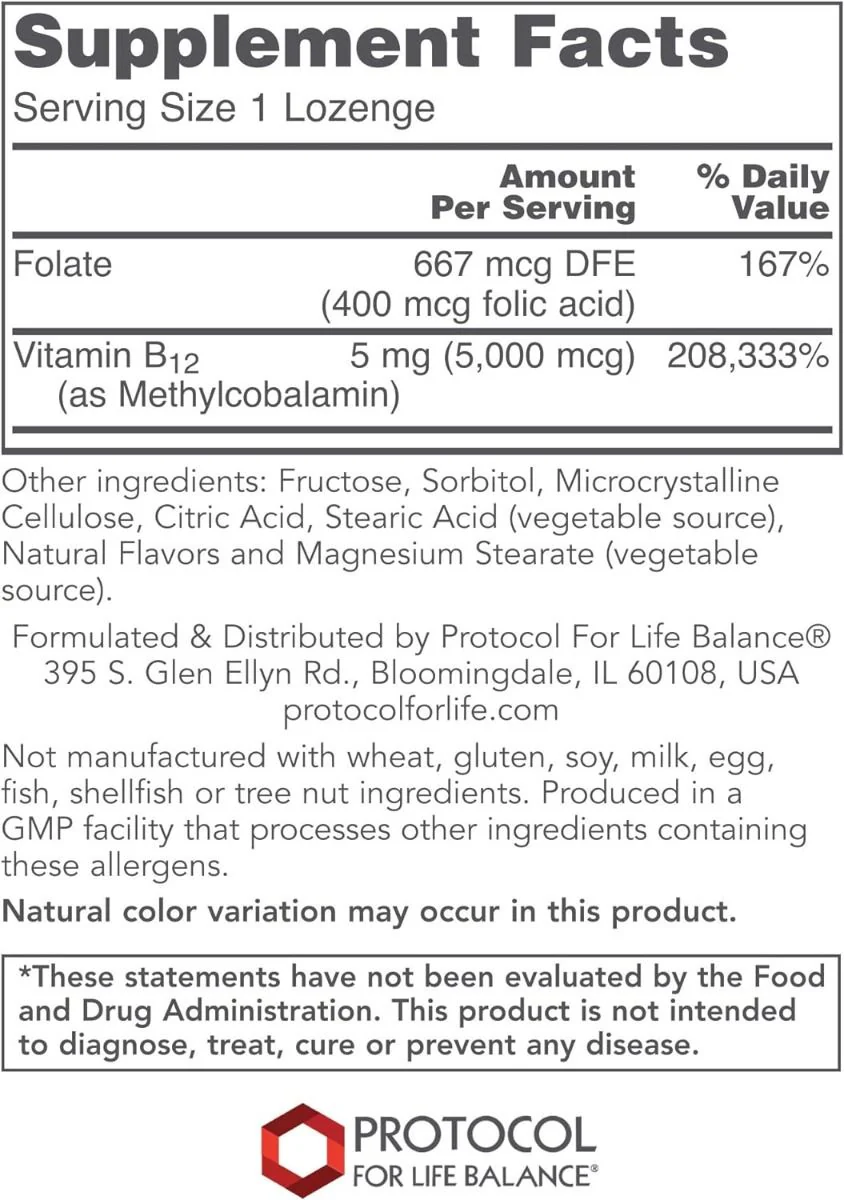 Methyl B-12 5000 MCG 60 Lozenges - Image 2