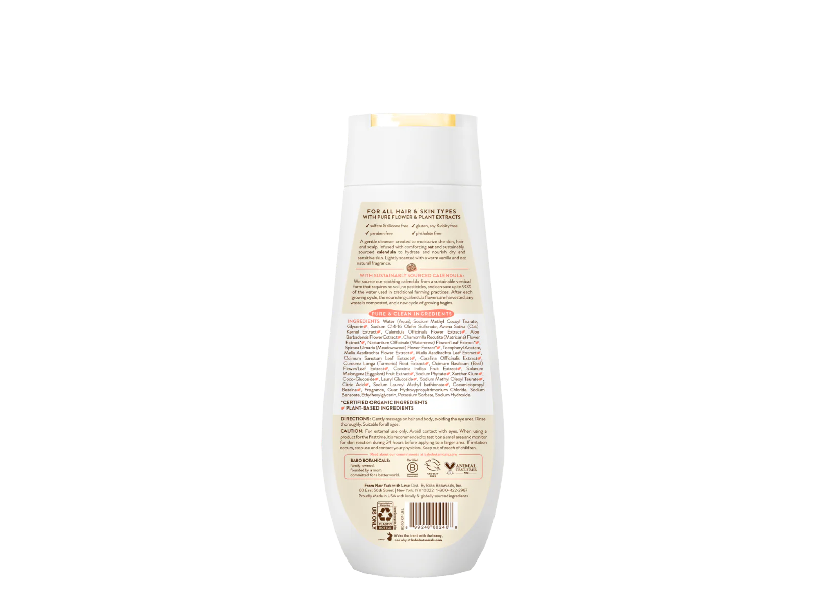 Moisturizing Baby Shampoo and Wash - Oatmilk Calendula - Image 2