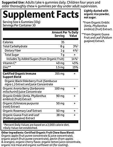 Mykind Organics Elderberry Immune Gummy 120 Vegan Gummies - Image 4