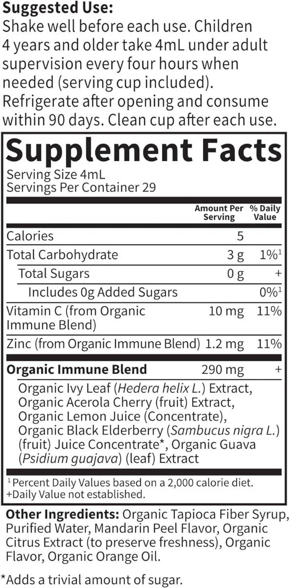 Mykind Organics Kids Cough and Mucus Syrup 3.9 Oz Liquid - Image 5