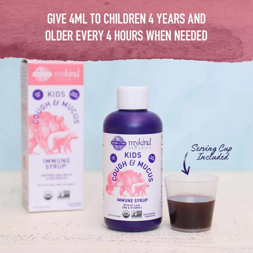 Mykind Organics Kids Cough and Mucus Syrup 3.9 Oz Liquid - Image 8
