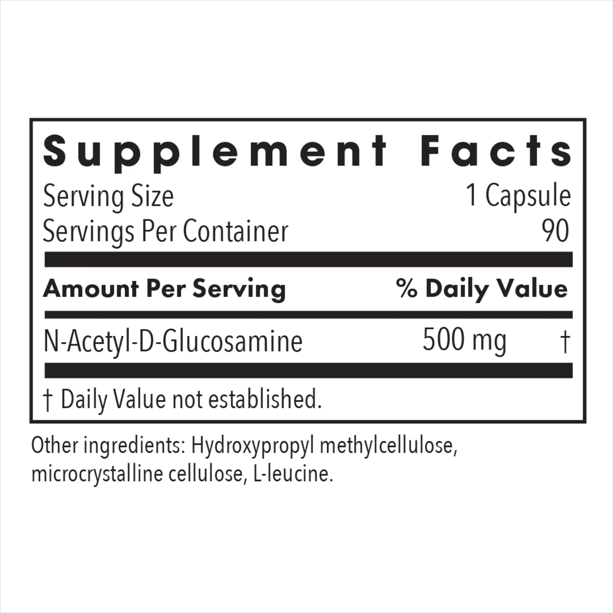 N-Acetyl Glucosamine 90Veggie Caps - Image 3