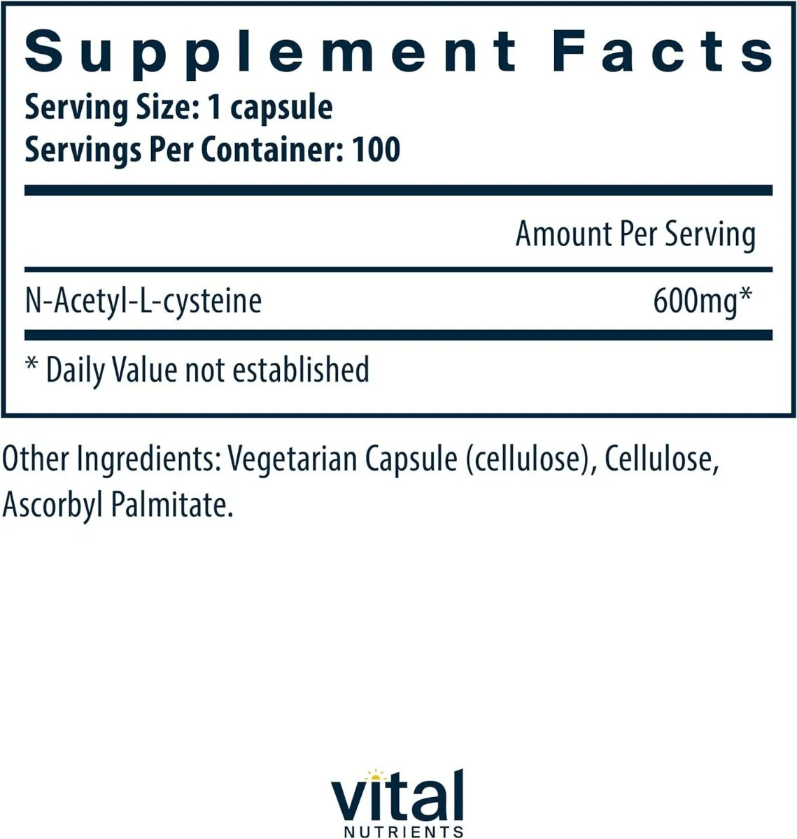NAC 600 MG 100 Capsules - Image 2