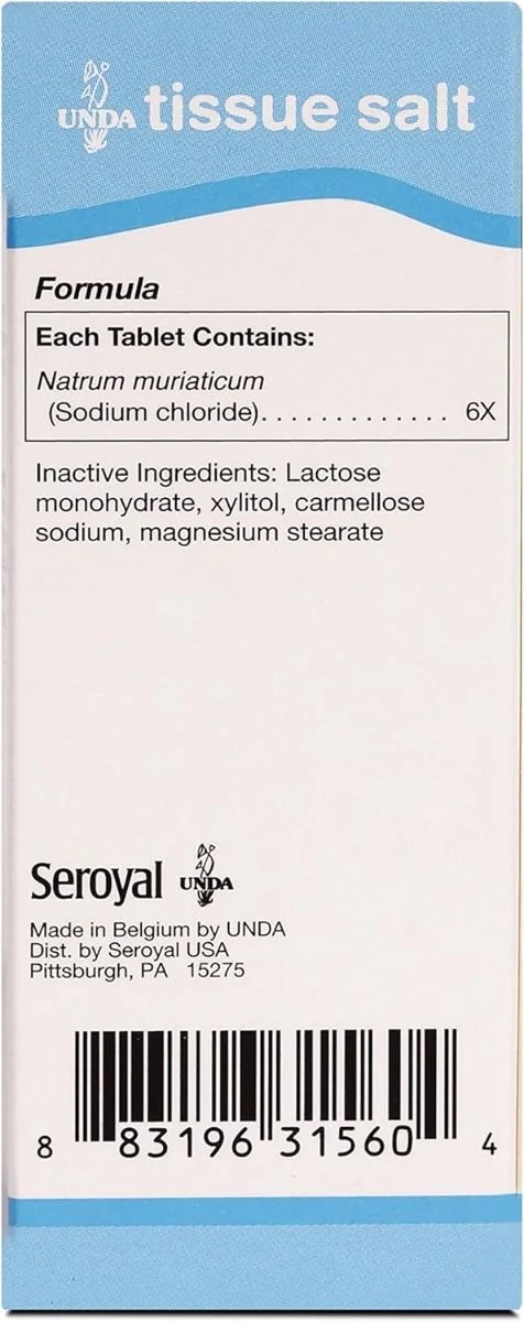 Natrium Muriaticum 6x Homeopathic Remedy (Schuessler Salt) 100 Tablets - Image 2
