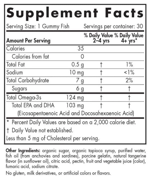 Nordic Omega-3 Gummy Fish 30 Gummies Tangerine - Image 3