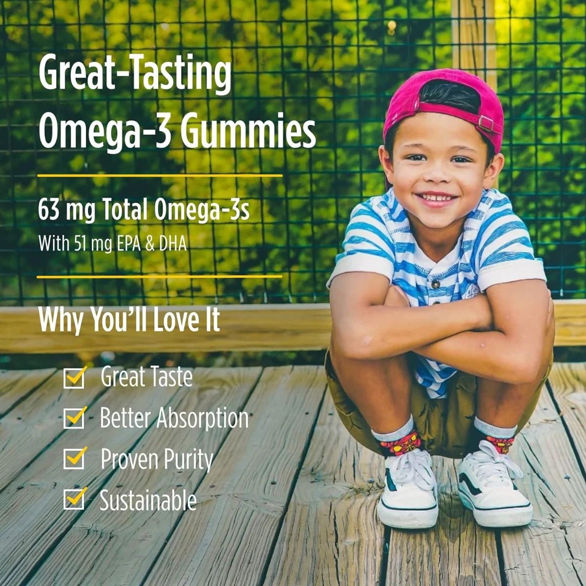 Nordic Omega-3 Gummy Worms 30 Gummies Strawberry - Image 4