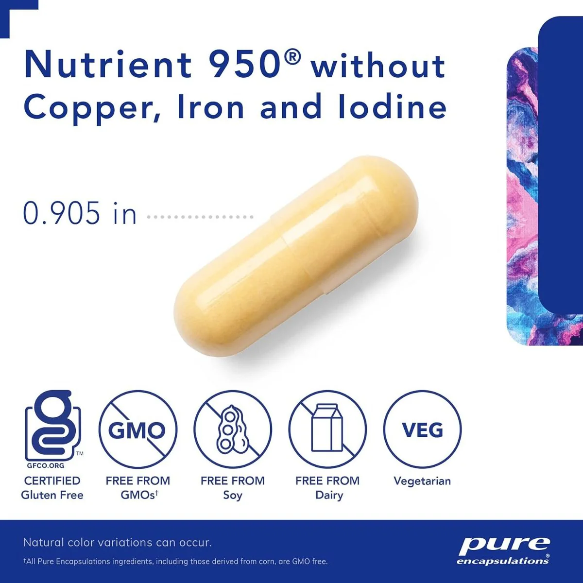Nutrient 950 without Copper, Iron, & Iodine 180 Veggie Caps - Image 3