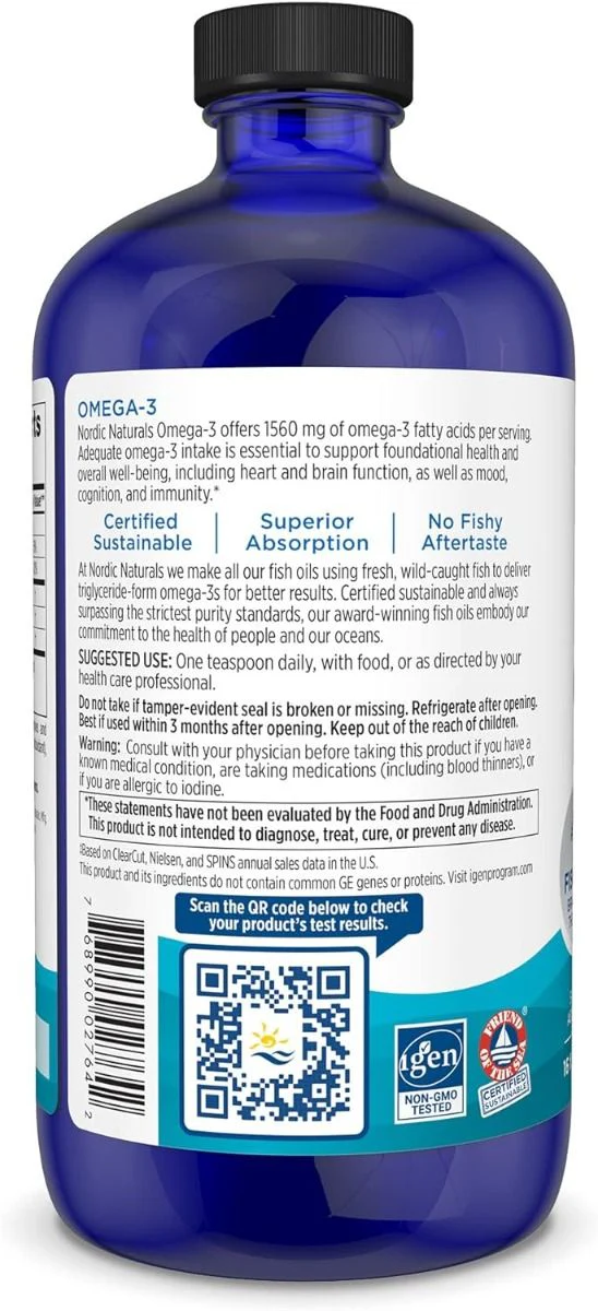 Omega-3 16 Oz Liquid Lemon - Image 3