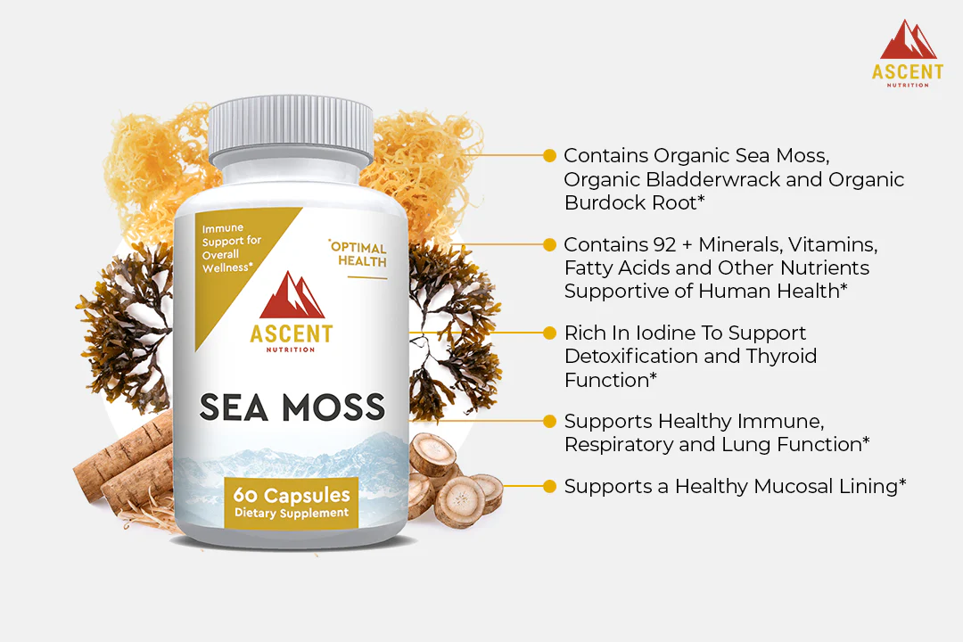 Organic Sea Moss, 60 Capsules, 500 mg - Image 4