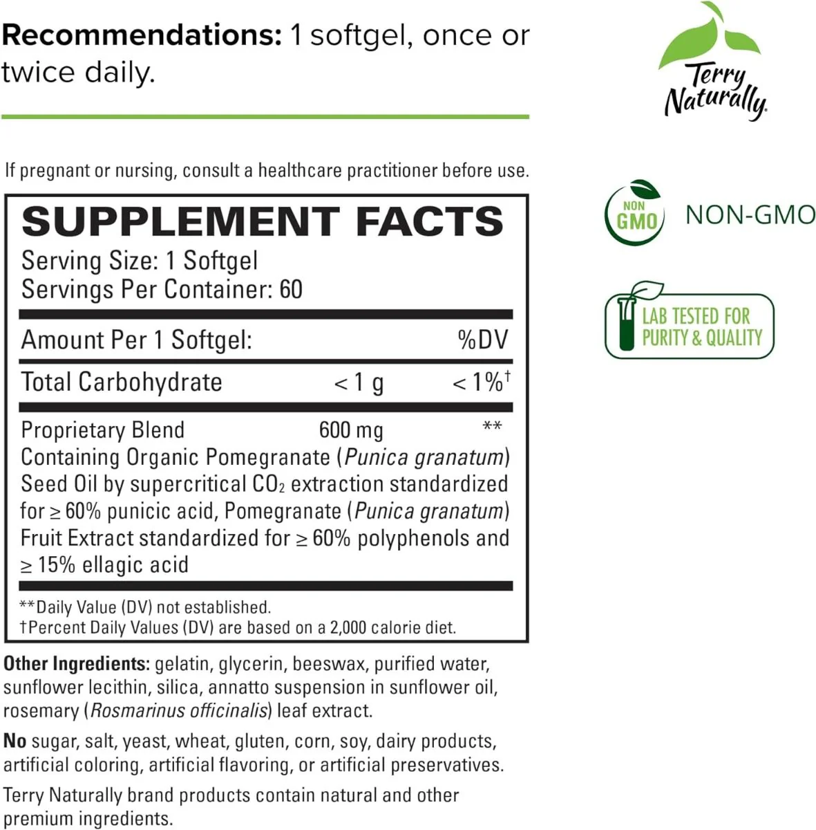 Pomegranate Seed Oil 60 Softgels - Image 2