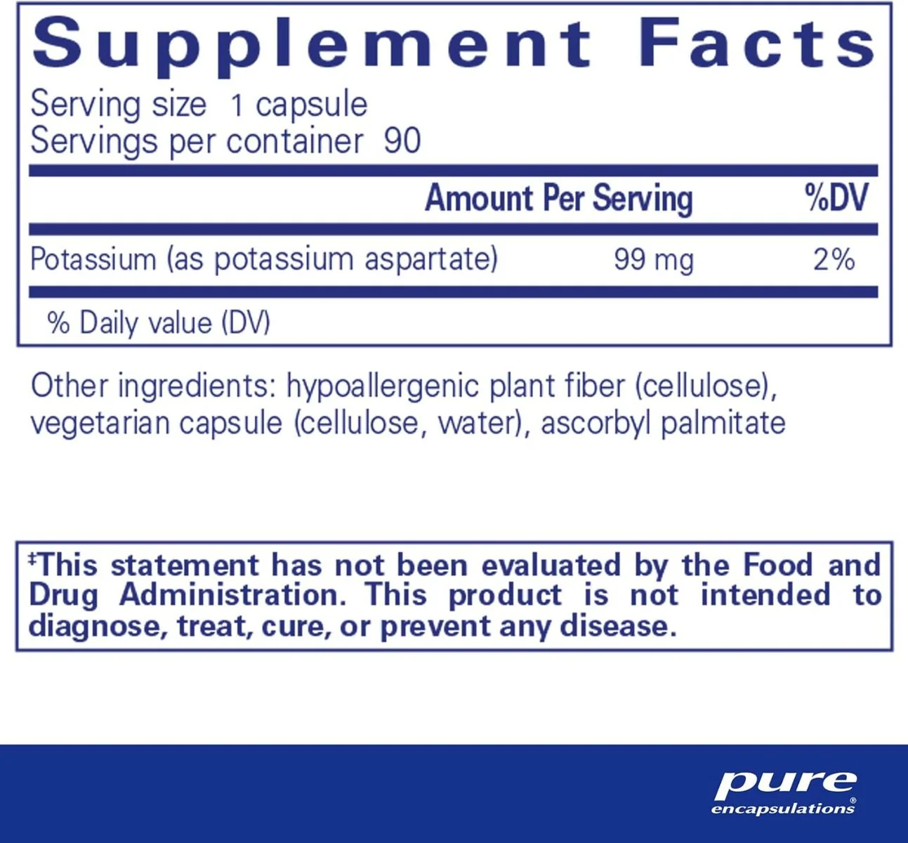 Potassium aspartate 90 Capsules - Image 2