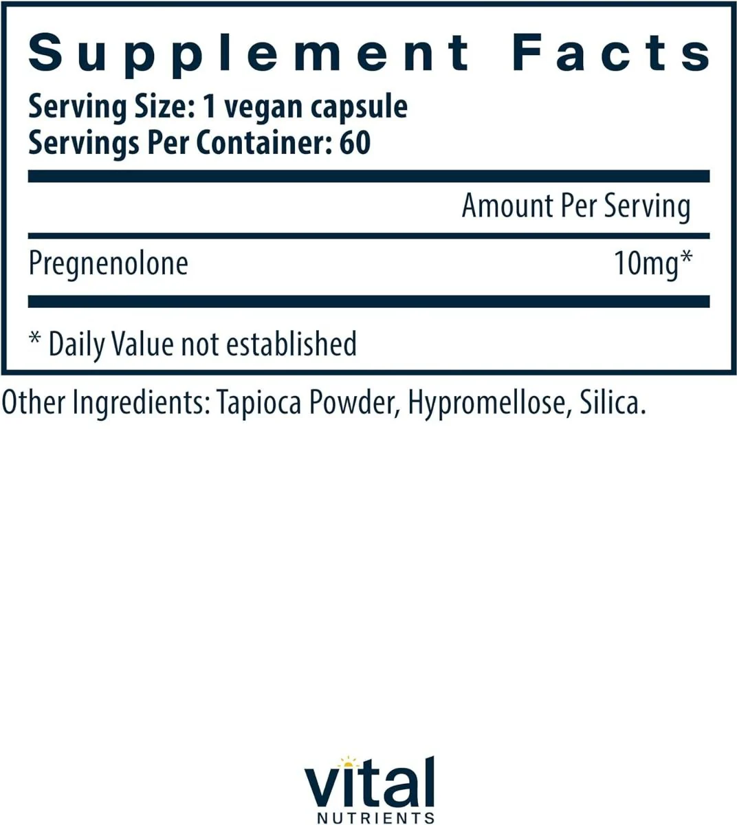 Pregnenolone 10 MG 60 Capsules - Image 2