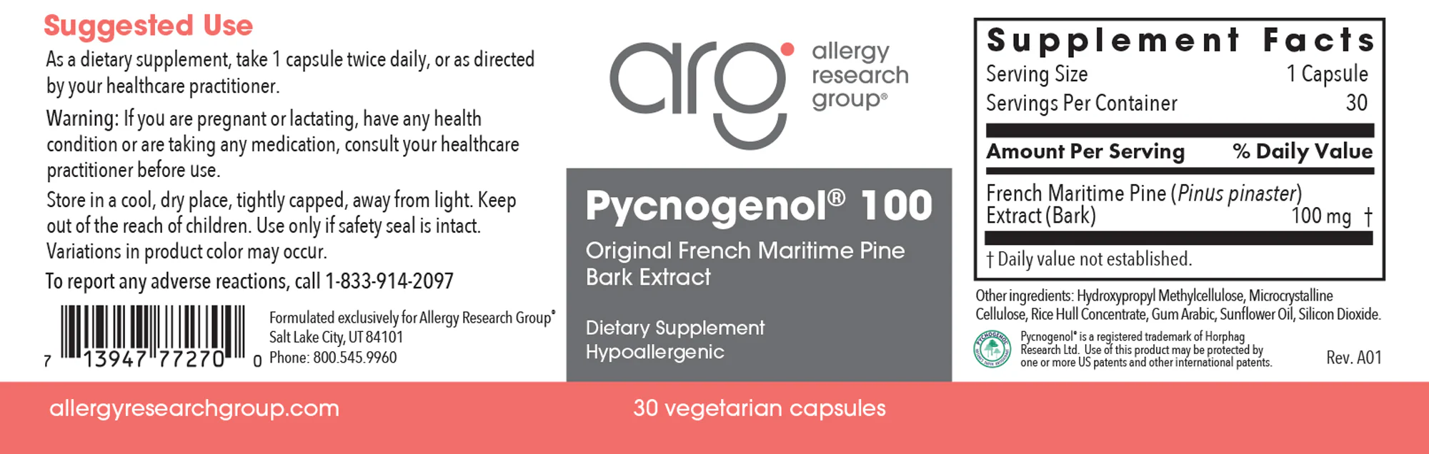 Pycnogenol 100 30Veggie Caps - Image 2