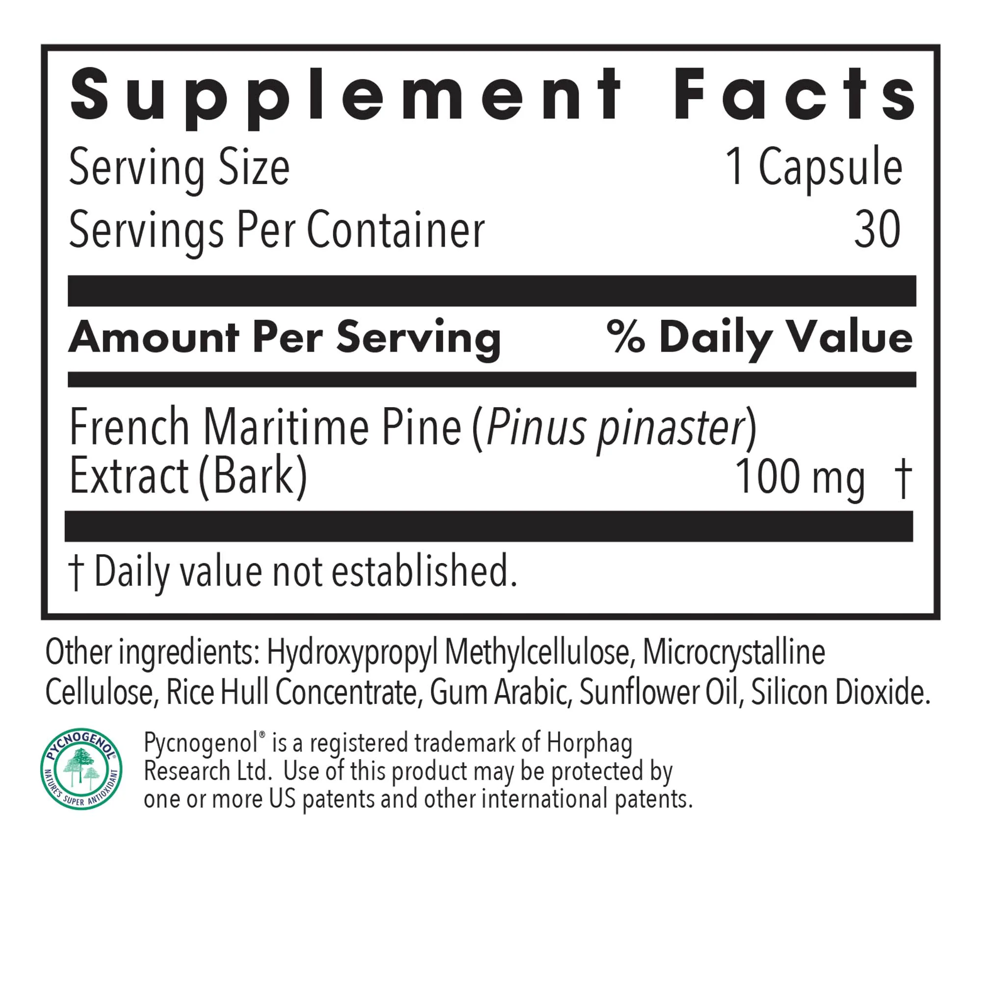 Pycnogenol 100 30Veggie Caps - Image 3