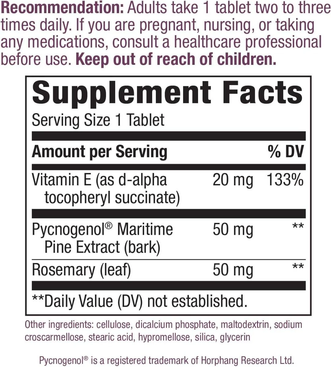 Pycnogenol 50 MG 30Tablets - Image 7