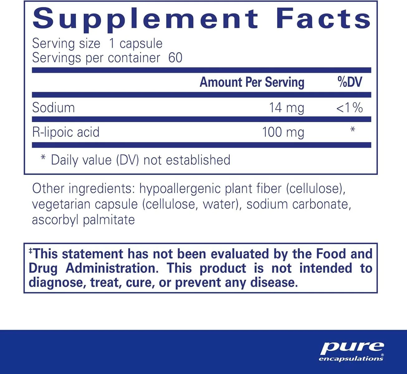 R-Lipoic Acid 60 Capsules - Image 2