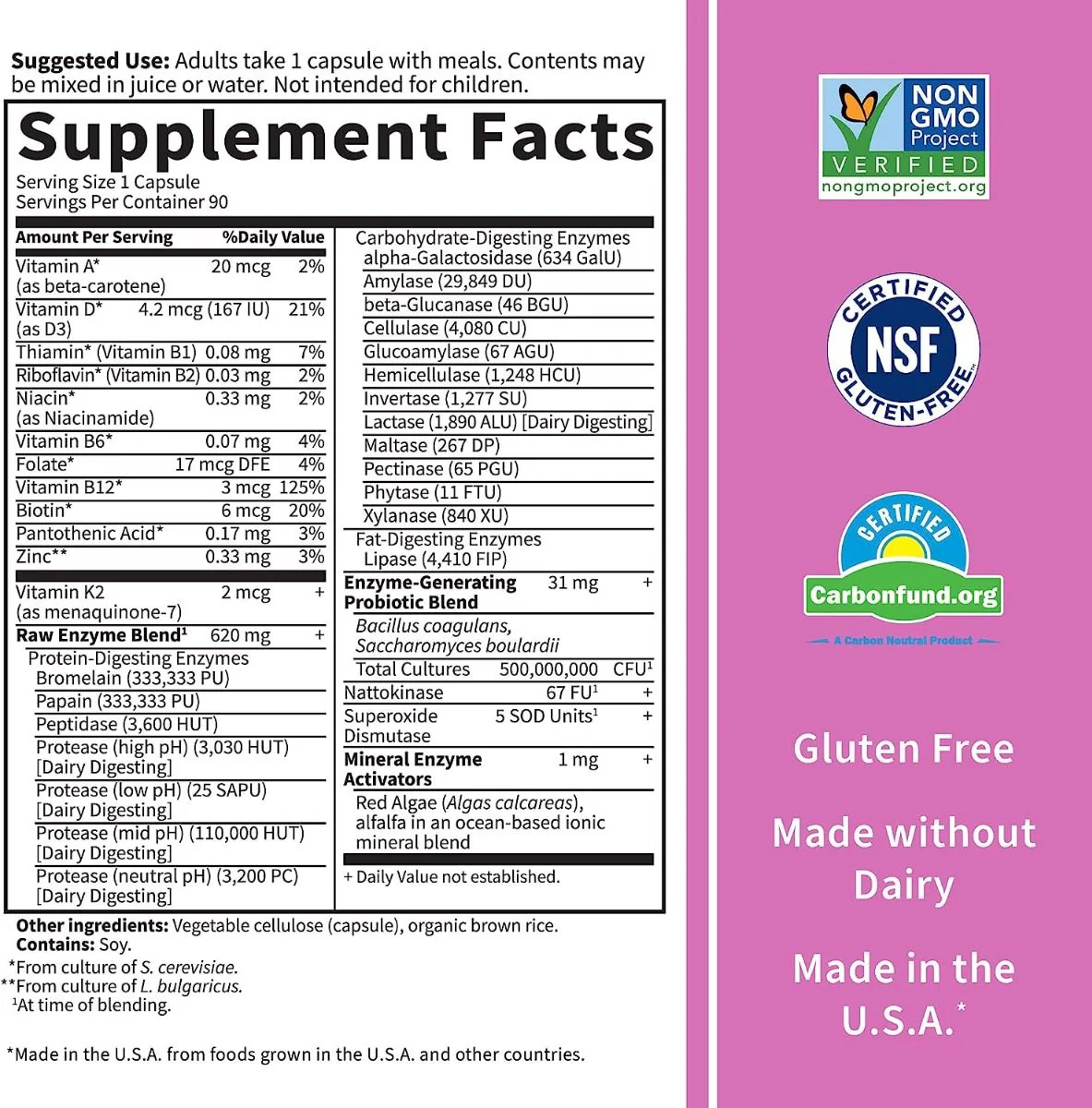RAW Enzymes for Women 50 & Wiser 90 Veggie Caps - Image 5