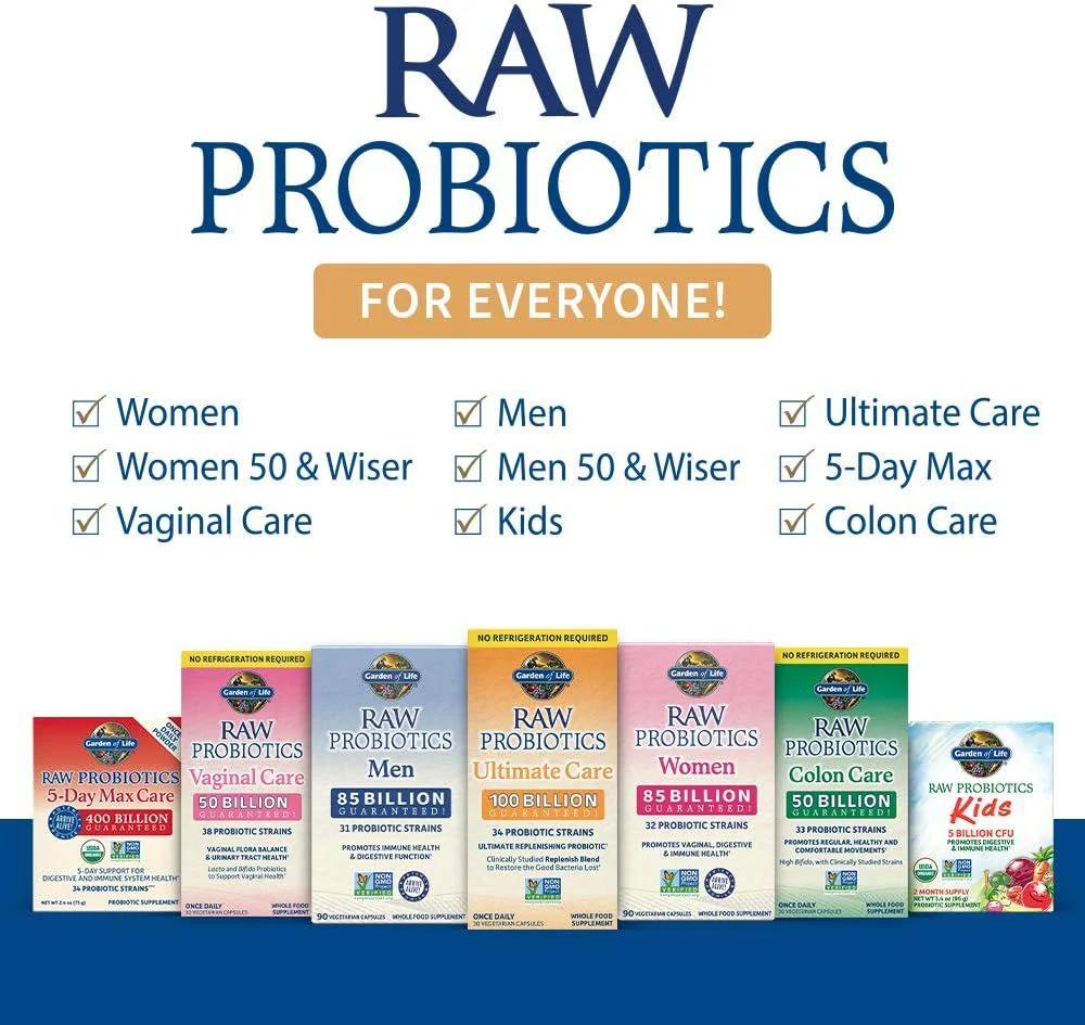 RAW Probiotics Vaginal Care Shelf Stable 50 Billion 30 Veggie Caps - Image 2