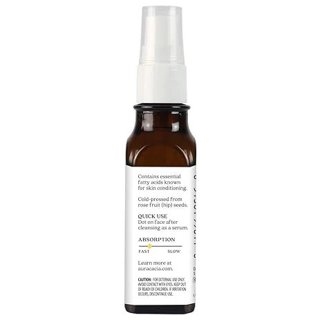 Rosehip Seed Skin Care Oil Certified Organic 1.0 fl oz (30 ml)Oil - Image 3