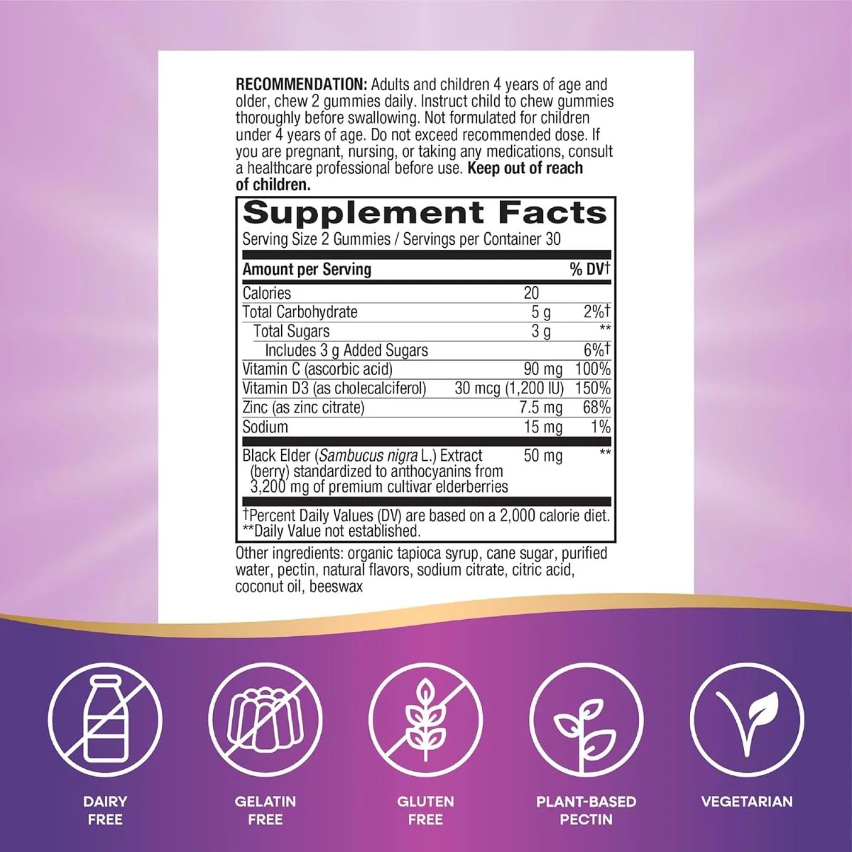 Sambucus Gummies 60Black Elderberry - Image 4