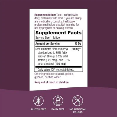 Saw Palmetto Extract Standardized 60Softgels - Image 5