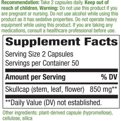 Scullcap Herb 100Capsules - Image 8