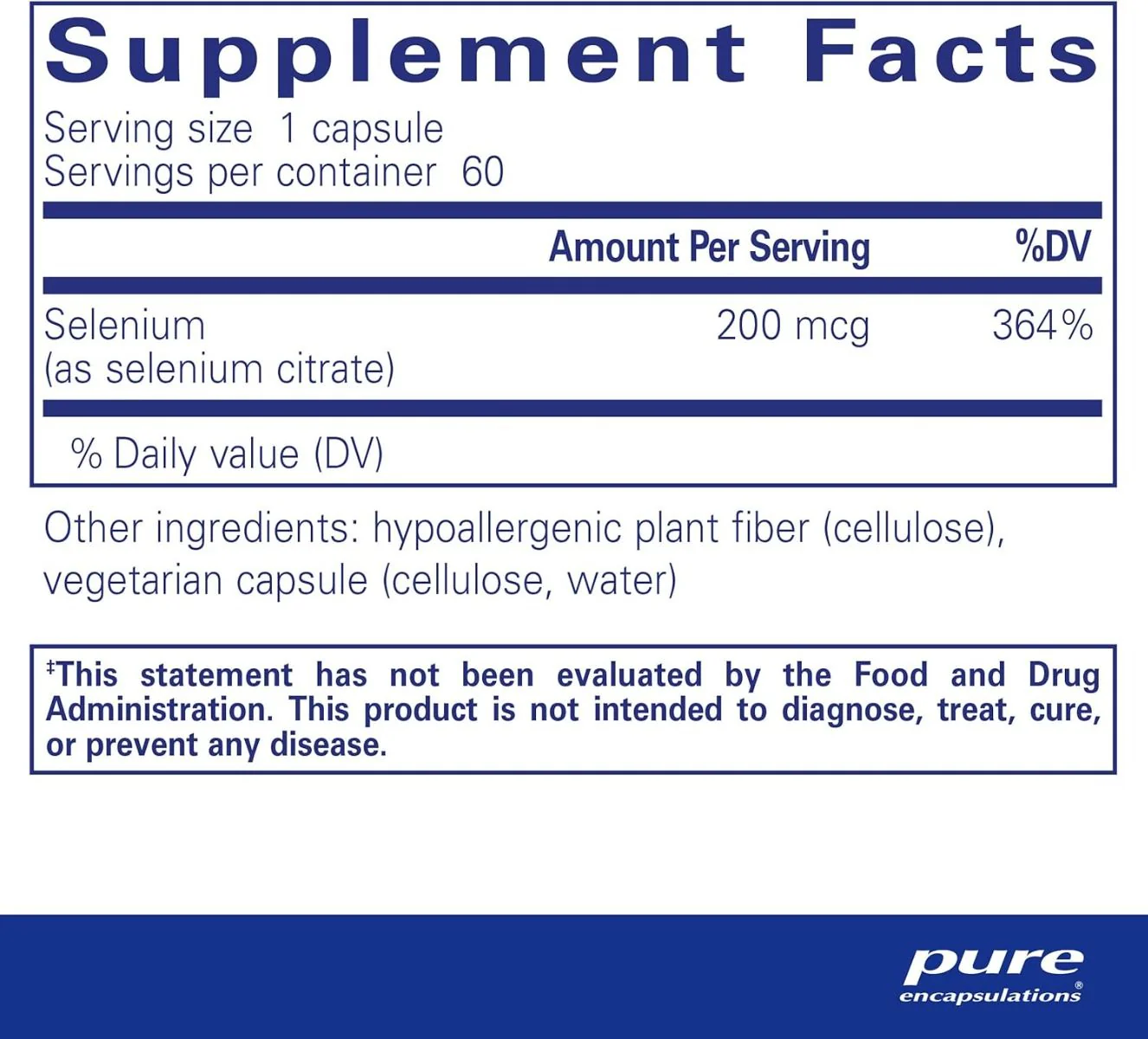 Selenium (Citrate) 60 Veggie Caps - Image 2