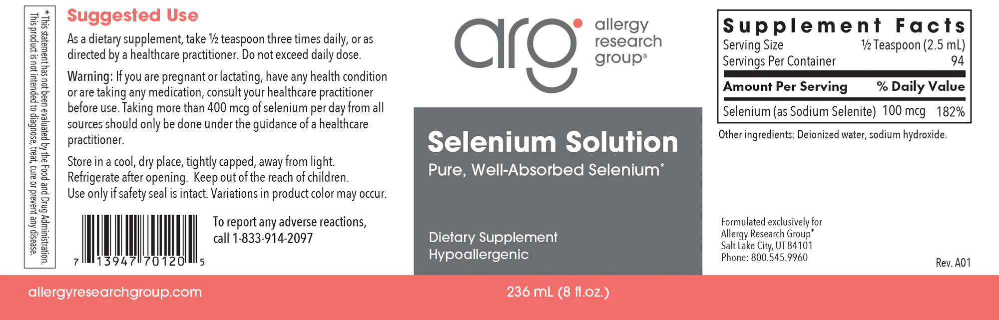 Selenium Solution 8 OZ Liquid - Image 2