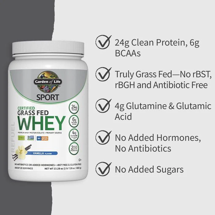 SPORT Certified Grass Fed Whey 660 G Powder Vanilla - Image 5