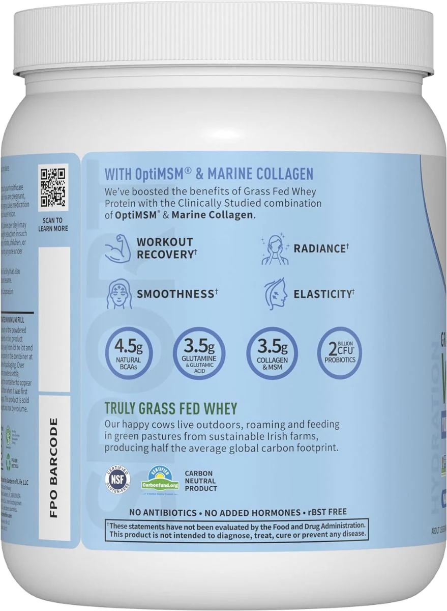 Sport Grass Fed Whey+ Skin Protein (457.5 G) Powder Vanilla - Image 4